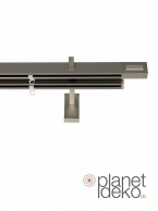 Gardinenstange Flataus V2A Optik 2 Läufig Gardinenstange Flataus V2A Optik 2 Läufig