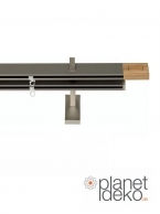 Gardinenstange Flataus V2A Optik 2 Läufig Gardinenstange Flataus V2A Optik 2 Läufig